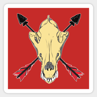 Wolf Skull 3 Sticker